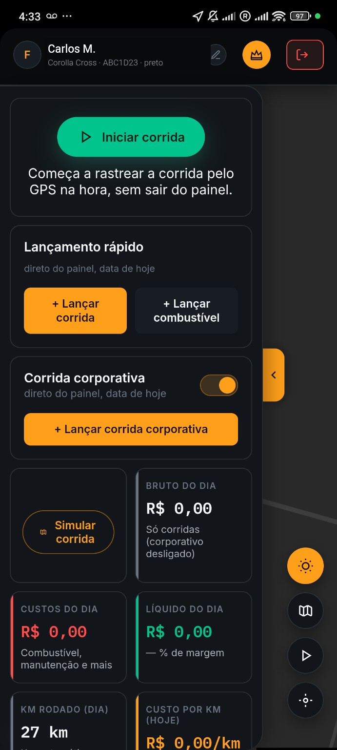 Painel rápido — app Drifin