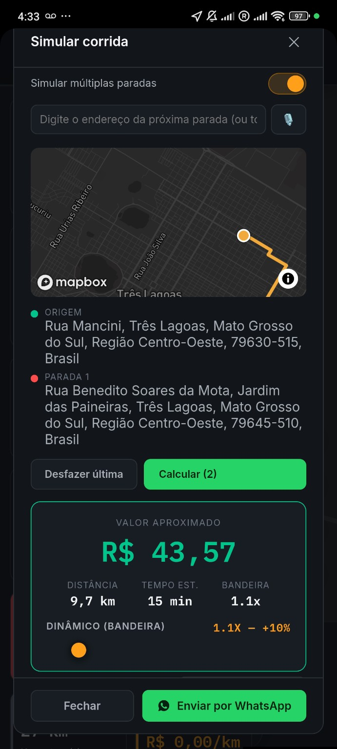 Simulador de corrida — app Drifin